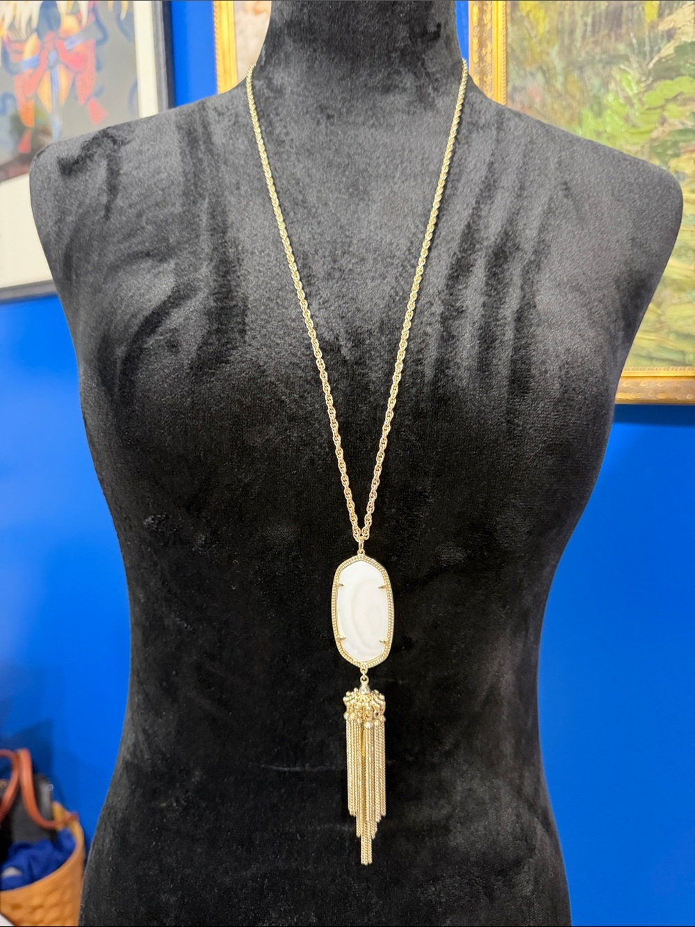 Kendra Scott Rayne Gold Tassel Necklace